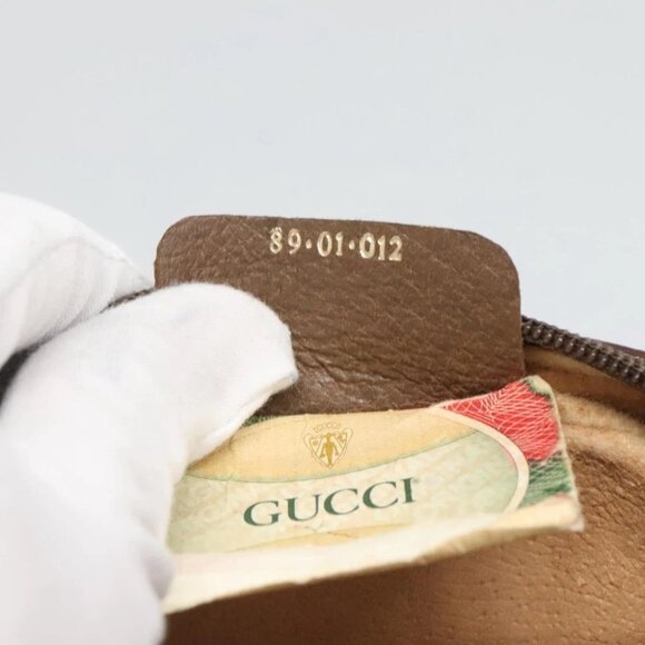 GUCCI GG Supreme Web Sherry Line Clutch Bag PVC Beige 89 01 002 Auth BA2470 - Picture 9 of 16